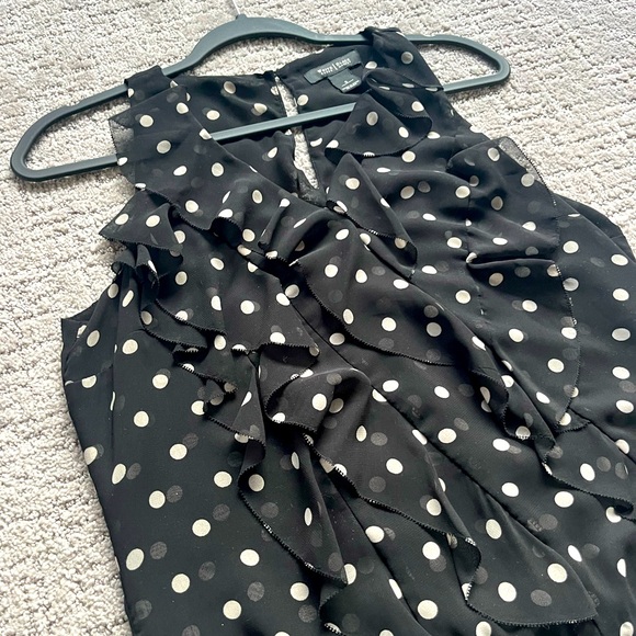 White House Black Market polka dot blouse - Picture 3 of 5